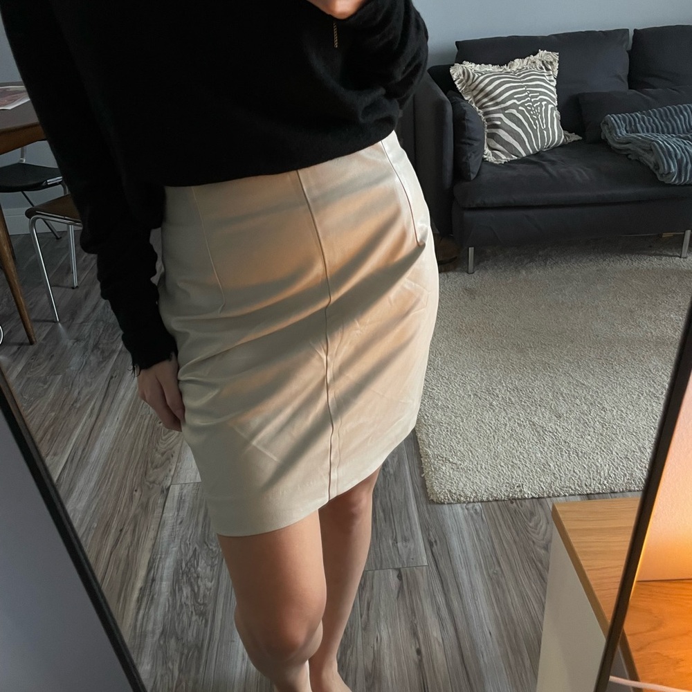 H&M Faux Leather Skirt